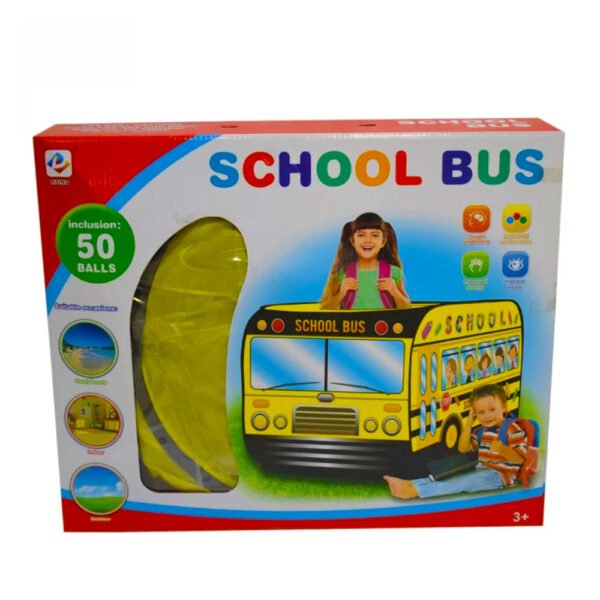 Bus Tent 50 Pcs School Bus Tent House 50 Ball, Tenthouse, Bus Tent, Kid Tent Bus Toy, School Bus Tent Toy Tent House Toys for Kids, Buy Bus Tent House with 50 Ball for Kids in Pakistan