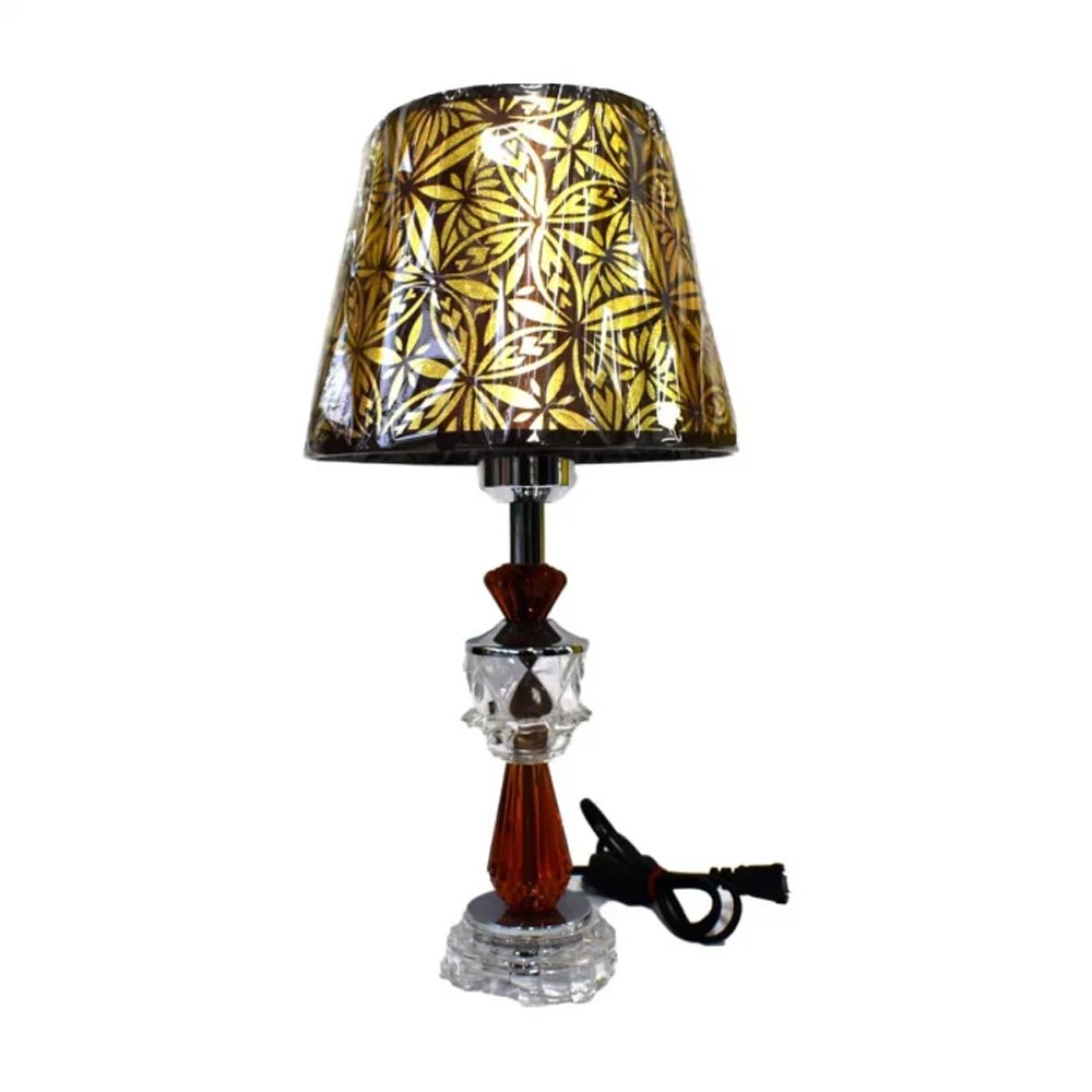 Side Table Lamp, Crystal White Lamp, Home Decor, Decoration Pieces, Electric Side Table Lamp, Glass Base Lamp,